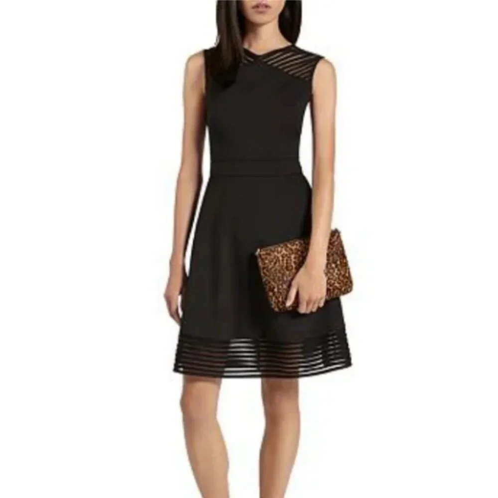 Ted Baker London Eleese Black Skater Dress Size 8 - Picture 5 of 7